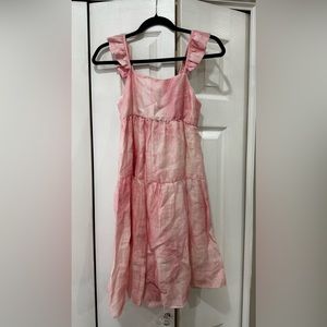 Zara kid pink linen dress